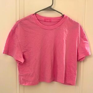 Women’s Bubblegum Pink Crop Tshirt